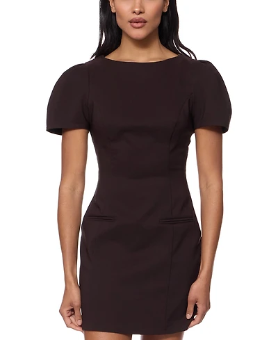 Alex & Sophia Juniors' Boat Neck Short-Sleeve Woven Dress