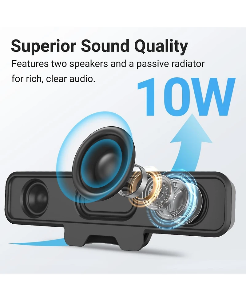 Lofree Wired Clip-On Gaming Soundbar for Pc