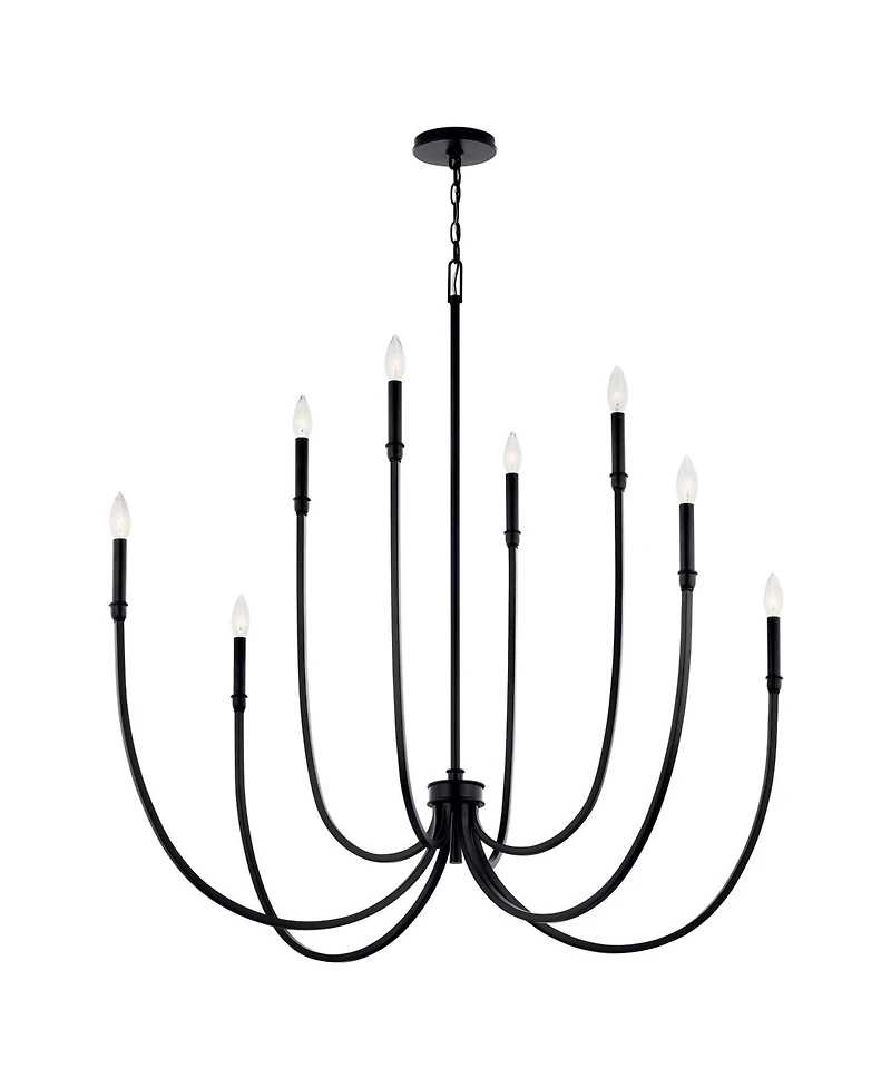 Kichler Malene 45 1/4" Wide Black 8-Light Chandelier