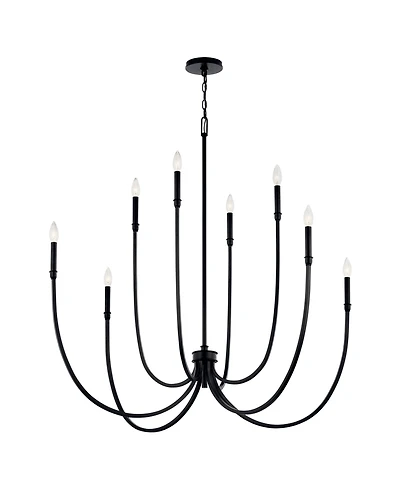 Kichler Malene 45 1/4" Wide Black 8-Light Chandelier