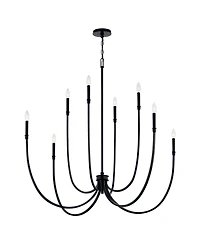 Kichler Malene 45 1/4" Wide Black 8-Light Chandelier