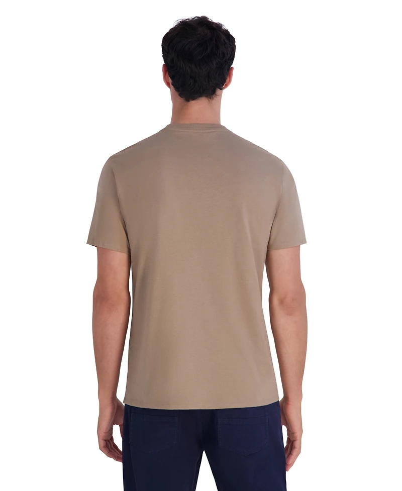 Karl Lagerfeld Paris Men's Pixelated Outlined Crewneck Modern-Fit T-Shirt