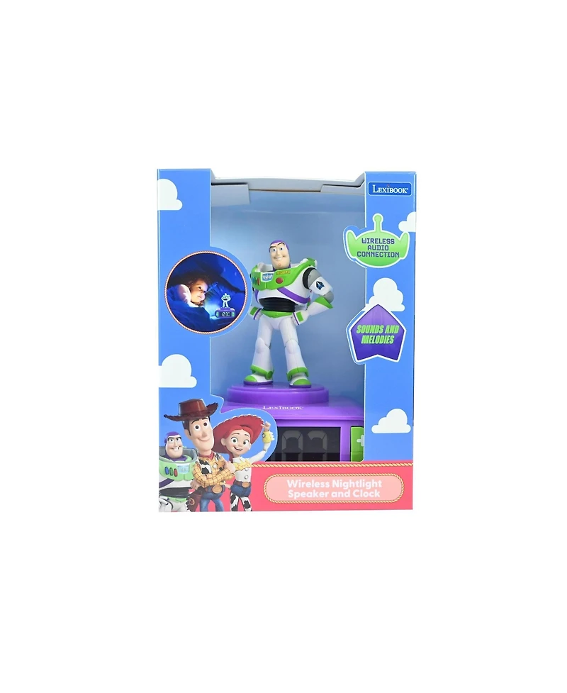 Lexibook Disney Toy Story Buzz Lightyear Digital Alarm Clock with 3D Nightlight and Bluetooth Speaker