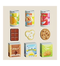 Top Bright Play Food for Kids Pretend Play Toys With Wooden Snack Bars and Drink Cans Wooden Vending Machine Play Set For Boys Girls
