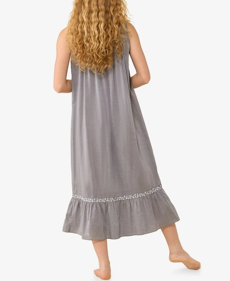 Eileen West Women's The Ballet-Length Sweetheart-Neckline Button-Front Nightgown