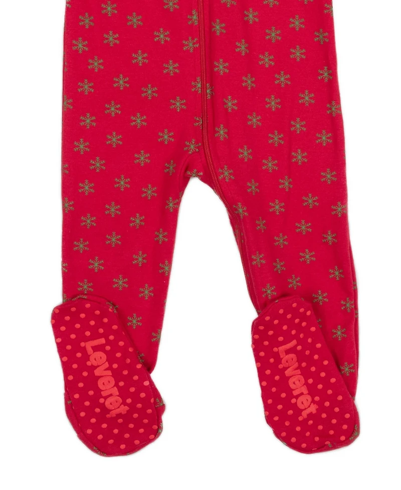 Leveret Toddler Unisex ( 2T To 5T ) Footed Cotton Holiday Pajamas