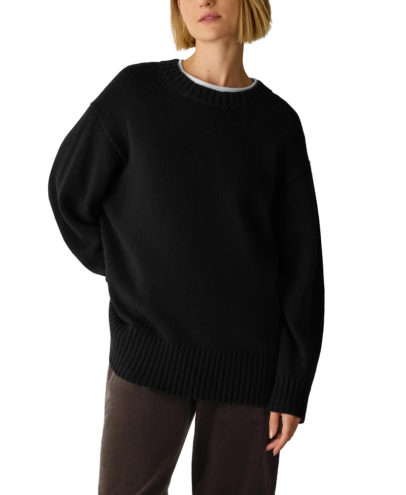 Eileen Fisher Women's Generational Oversized Crewneck Lightweight Sweater