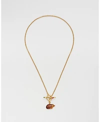 Fable England Ladybird and Hedgehog Toggle Necklace in Gold