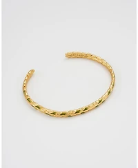 Fable England Wheat Bangle in Gold