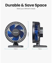 Gaiatop Usb Desk Fan, Small but Powerful, Personal Portable Quiet 3 Speeds, Adjustable Mini Table Desktop fan