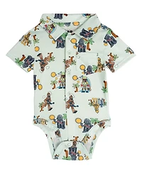 Star Wars Baby Boys' 2-Piece Button Down Shirt and Shorts Set