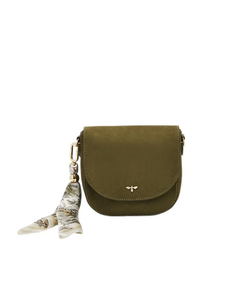 Fable England Beth Faux Suede Saddle Bag