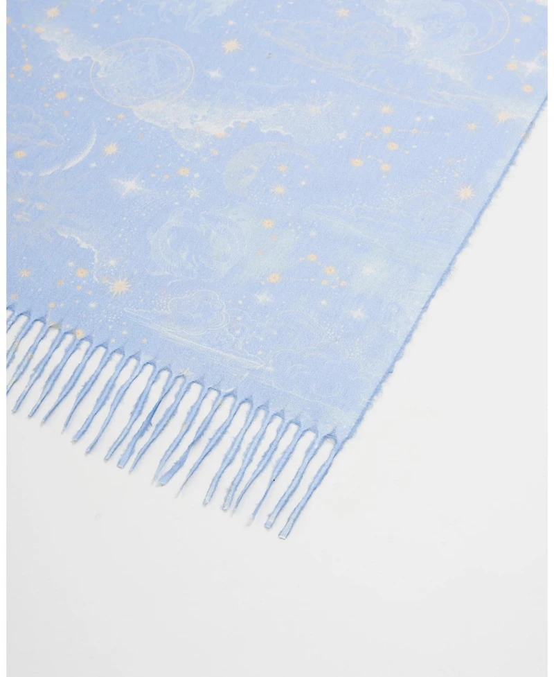 Fable England Women's Zodiac Long Fringed Scarf
