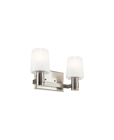 Kichler Adani 14.5 Inch 2 Light Vanity in Brushed Nickel