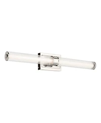 Kichler Laurene Polished Nickel Bath Bar Large with Clear Fluted Glass