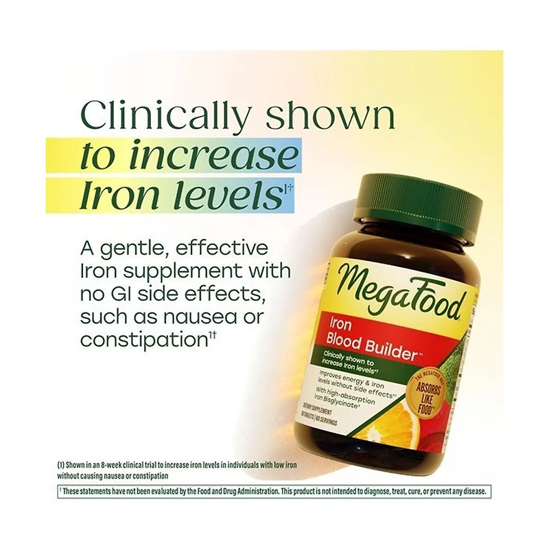 MegaFood Blood Builder Iron, 60 Tabs