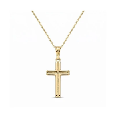 Simona Sterling, Small Diamond-Cut Cross Necklace