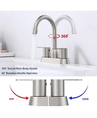 Phying 2 Handles Bathroom Sink Faucet Brushed Nickel Centerset Rv Bathroom Faucet