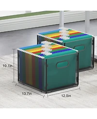 Danrong Mesh Hanging File Organizer Collapsible Letter Size Storage Box