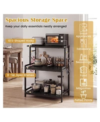 Volenca Rolling Kitchen Island Cart with Power Outlet, Drop Leaf and Casters