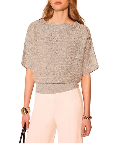 Mint Velvet Women's Metallic Batwing Knit Top