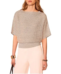 Mint Velvet Women's Metallic Batwing Knit Top