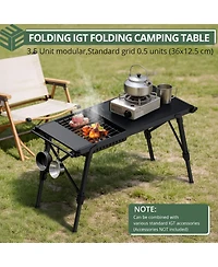 Piscifun Igt Modular Camping Table Adjustable Height Aluminum Portable Outdoor Cooking Bbq
