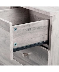 Slickblue Grey 4-Drawer Storage Dresser with Modern Simple Design