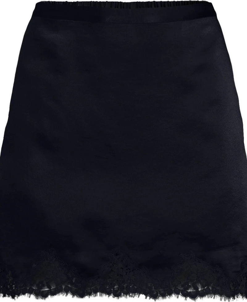 Lands' End Women's Creaseless Silky Lace Trim Skort