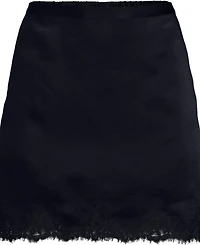 Lands' End Women's Creaseless Silky Lace Trim Skort