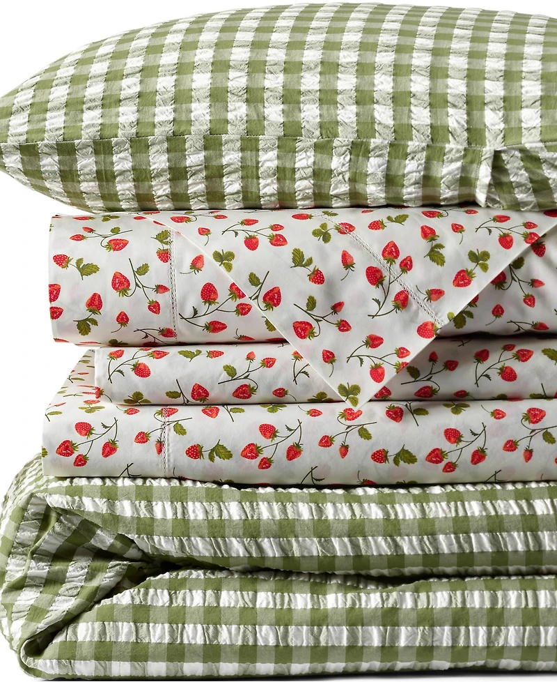Lands' End Cotton Seersucker Duvet Bed Cover