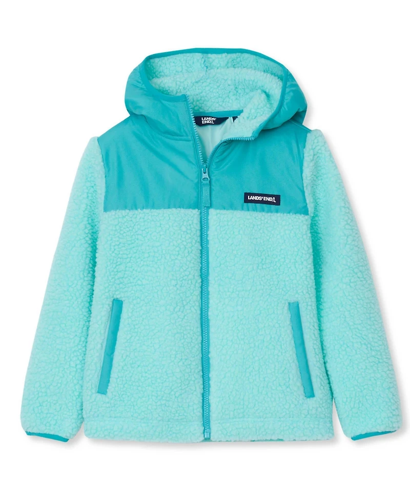 Lands' End Kids High Pile Fleece Hooded Jacket