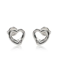 Pre-Owned Tiffany & Co Sterling Silver Elsa Peretti Open Heart Earrings