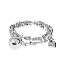 Pre-Owned Tiffany & Co Sterling Silver Small Model HardWear Wrap Bracelet
