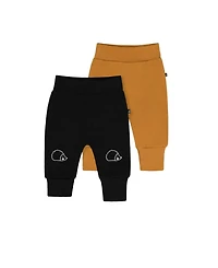Deux par Deux Baby Boys' Pull-On Folded Cuffs Pants, 2-Pack