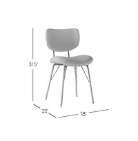 Modern Faux Leather Split-Back Upholstered Dining Chair (Set of 2)