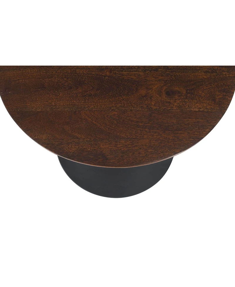 Jofran Remy Solid Wood and Iron Modern Pedestal Accent Tables (Set of 2