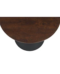 Jofran Remy Solid Wood and Iron Modern Pedestal Accent Tables (Set of 2