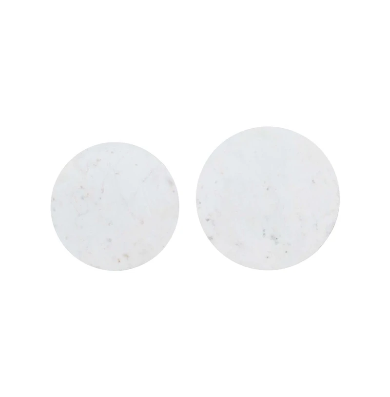 Jofran Camille Solid Marble and Iron Modern Luxury Accent Tables (Set of 2