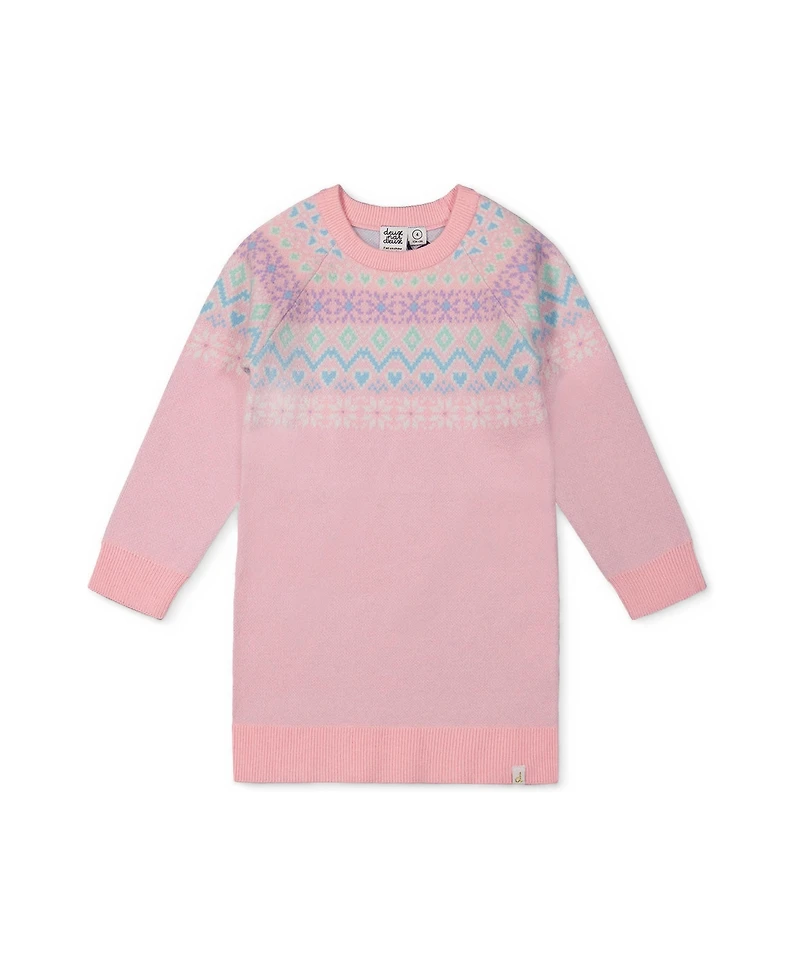 Deux par Deux Toddler Girls' 2T-5T Apres-Ski Fair Isle Knit Dress