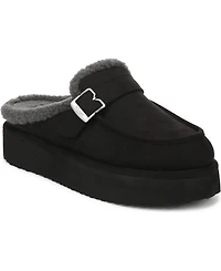 Dr. Scholl's Women's Chill Cozy Platform Faux Shearling-Lined Mule Clogs
