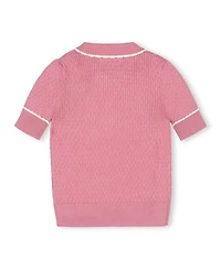 Hope & Henry Little and Big Girl's (Xxs-l) Organic Peter Pan Collar Sweater Polo