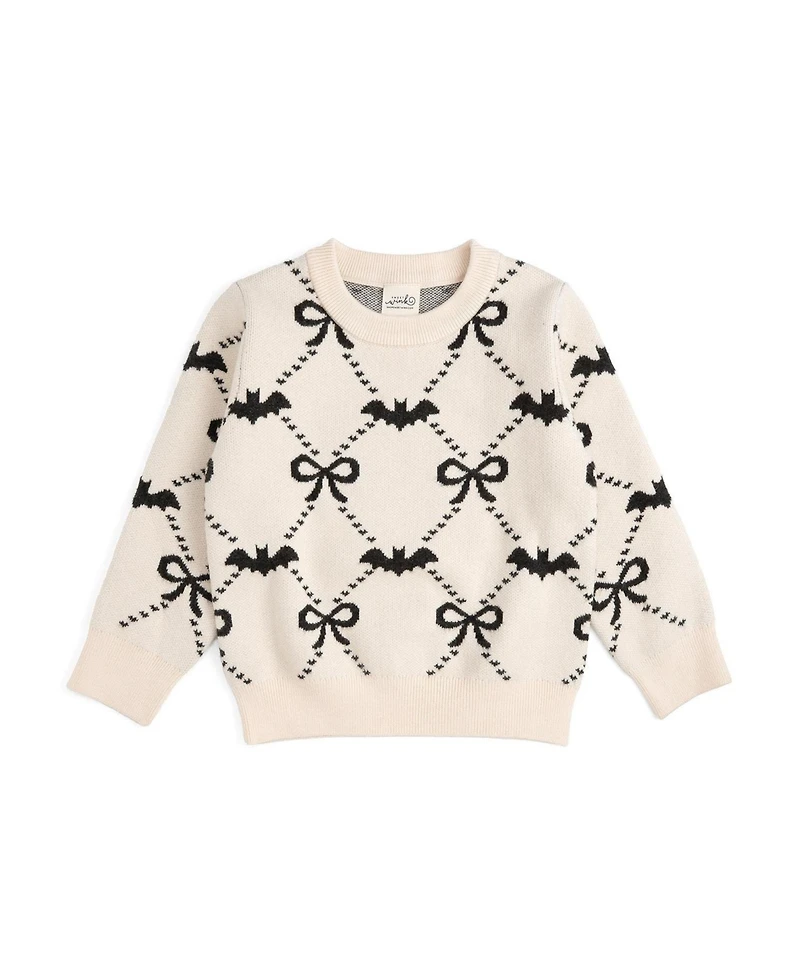 Sweet Wink Toddler Girls' 2T-5T Bat Trellis Halloween Long-Sleeve Sweater