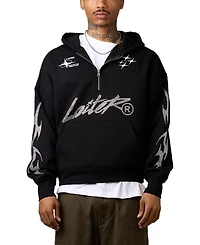 Loiter Men's Rave Quarter-Zip Rhinestone Hoodie
