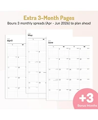 Danrong Academic Planner Hardcover Weekly Monthly Organizer with Tabs