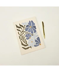 Danrong Embroidered Canvas Hardcover Journal Lined Pages
