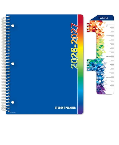 Danrong Middle High School Student Planner Dated Weekly Monthly Academic Block Format With Ruler Bookmark Stickers