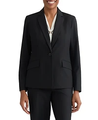 Kasper Women's Machine Washable Bi-Stretch One-Button Blazer, Regular & Petite