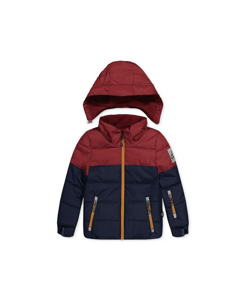Deux par Toddler Boys' 2T-5T Play Technical Hooded Waterproof Jacket and Pants, 2-Piece Set