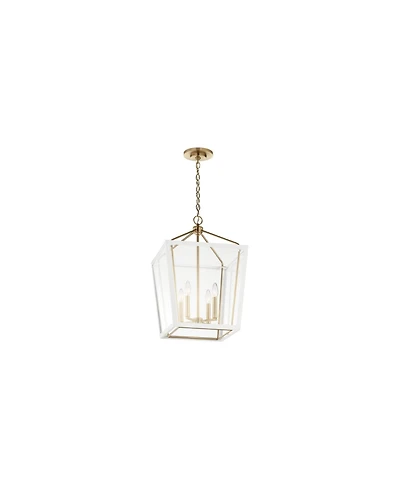 Kichler Delvin 16" Wide Champagne Bronze and White 4-Light Pendant